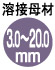 溶接母材3.0mm～20.0mm