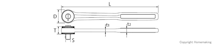 ラチェットハンドル(差込角9.5mm)