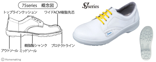 特定機能付　静電靴　7511白静電靴