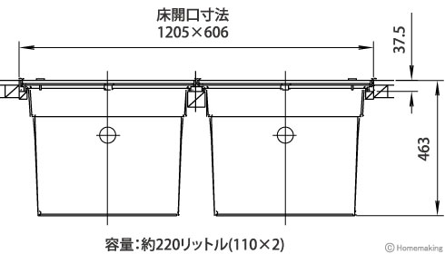 一般床下収納庫　1200型　(深型)