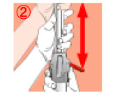 ズームレバー（銀色）を握り、パイプを伸縮させます。所定の位置での「カチッ」という音が連結の合図です。 