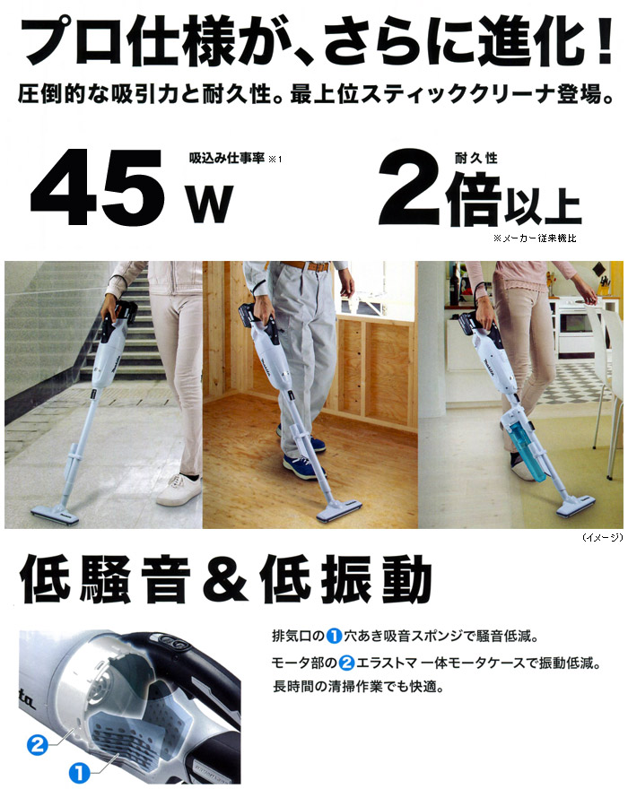 プロ仕様がさらに進化!圧倒的な吸引力と耐久性 プロ仕様がさらに進化!圧倒的な吸引力と耐久性