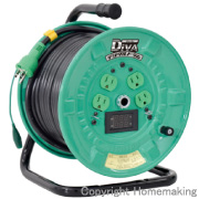 電圧電流メーター付デジタルドラム DiVA(ディーヴァ)(100V)アース・漏電ブレーカ付　3心　30m