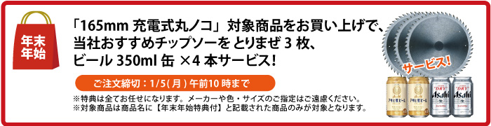 チップソー＆缶ビール4本 サービス