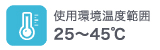 使用環境温度範囲 使用環境温度範囲