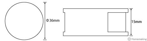 φ36×15mm