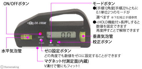 コンパクトデジタル水平器