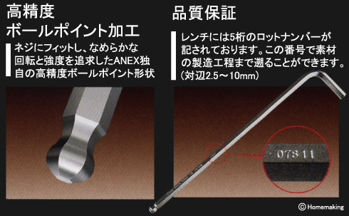 スリムボールポイントレンチ