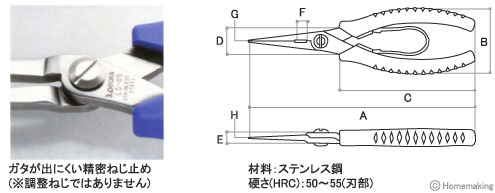 切断機能付、つかむ/つまむ/ひっぱる