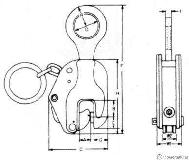 イーグル・クランプ 鋼板縦つり用クランプ E型 70～350kg(2～16mm) 1個 