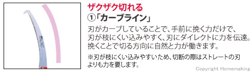 ザクザク切れる「カーブライン」