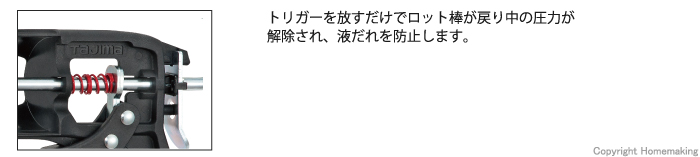 トリガー、ロット棒、液だれ防止