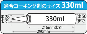 適合コーキング剤のサイズ