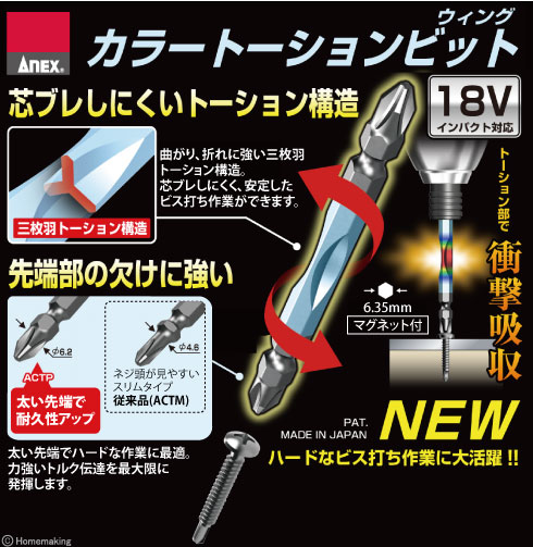 カラートーションビット