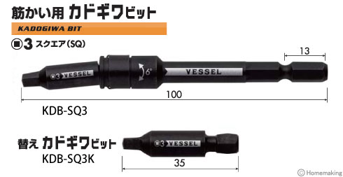 筋かい用カドギワビット