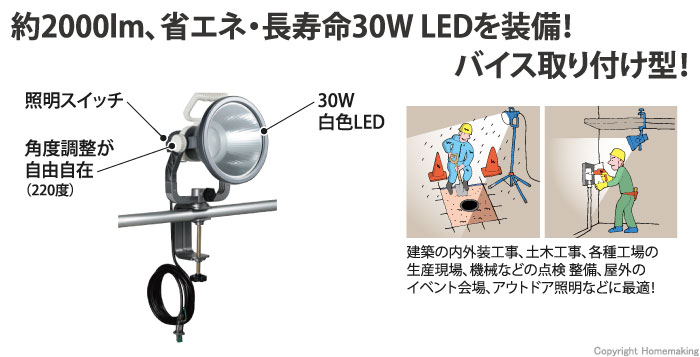 LEDプロライト バイス取り付け型