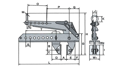 イーグル・クランプ 縁石用クランプ EST型 25〜250kg(25〜250mm)::EST