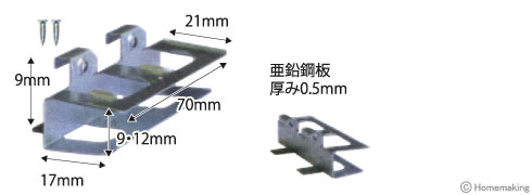 下地補強金具　下地一発