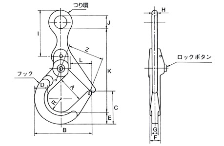イーグル・クランプ 敷鉄板つりフック JDH型 1000kg 1個: 他:JDH-1