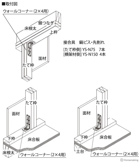 ウォールコーナー(2×4用)