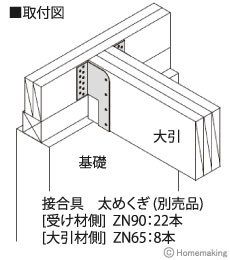 大引き受け金物