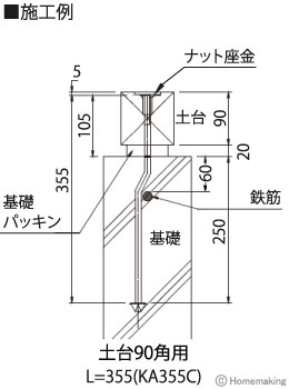 笠形クランクアンカーボルトM16