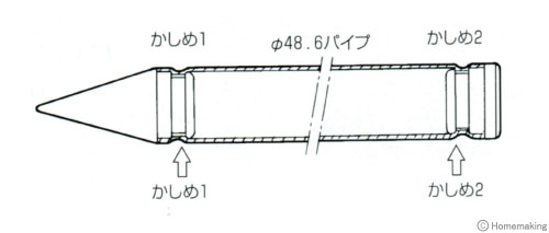 パイルかしめ要領図