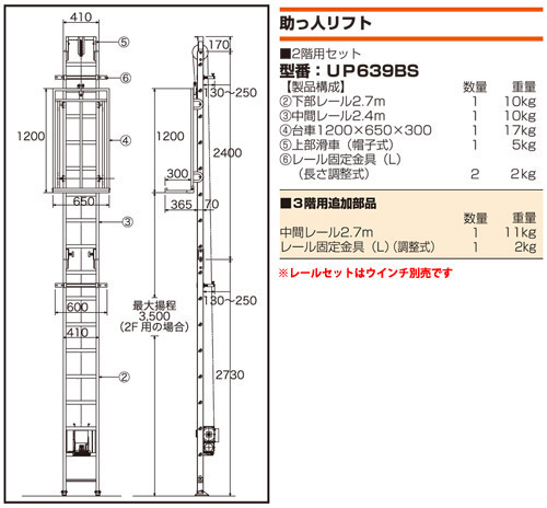 UP-639BS　寸法図