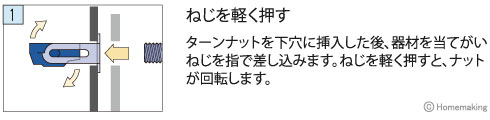 金属薄鋼板用　ターンナット