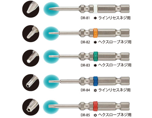 特殊ネジ用ドライバービット