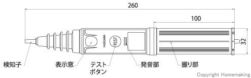 長谷川電機工業 高・低圧用音響発光式検電器::HSF-7|ホームメイキング