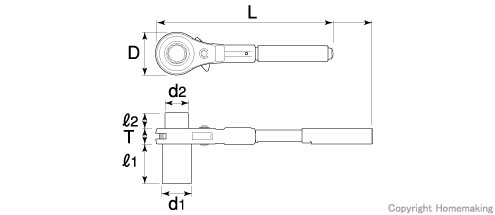 TOP 伸縮形本管レンチ: 他:RM-19×24LH|ホームメイキング【電動工具