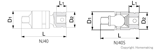 インパクト用ボールジョイント　NJ40