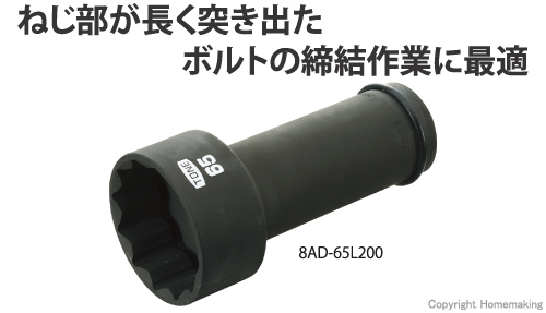 トネ アンカーボルト用ソケット(差込角25.4mm) 46mm: 他:8AD-46L200