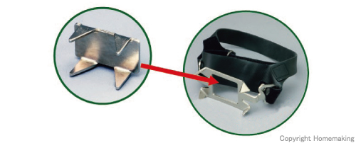 付属金具は、はめ込むだけ