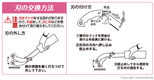 刃の交換方法