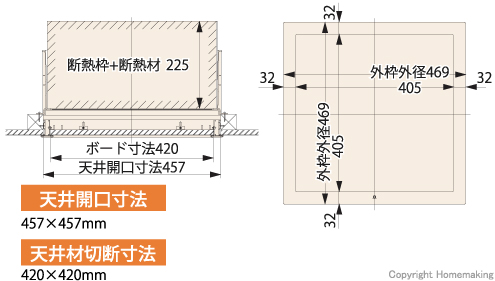 高気密、壁点検口