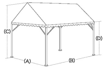 集会用テント　寸法