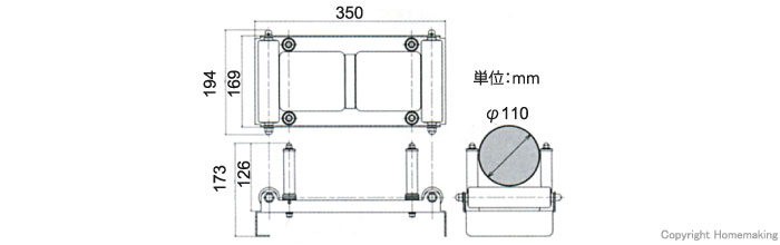 イクラ ラック用コロ::ISK-R1|ホームメイキング【電動工具・大工道具・工具・建築金物・発電機の卸値通販】