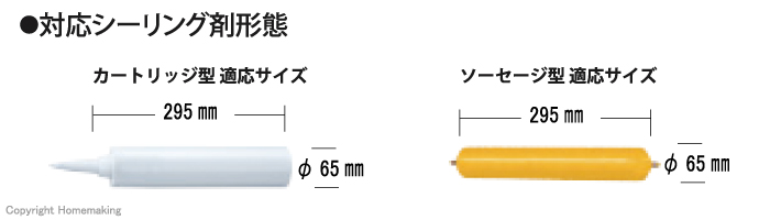 カートリッジ型適応サイズ・ソーセージ型適応サイズ