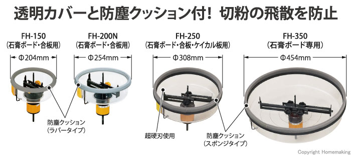 本格派ま！ 未来工業 フリーホルソー替刃 FH-1H FH-150 200N 250用 せっこうボード用