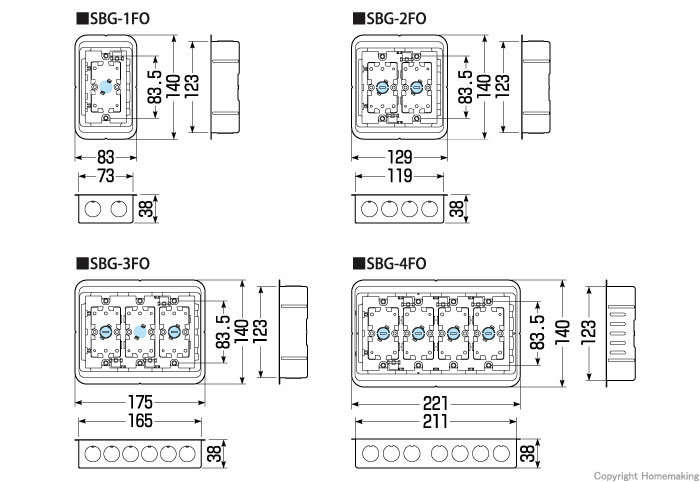 直営店に限定 未来工業 SBG1F 鋼製カバー付スライドボックス 1ヶ用 センター磁石付 省令準耐火対応 