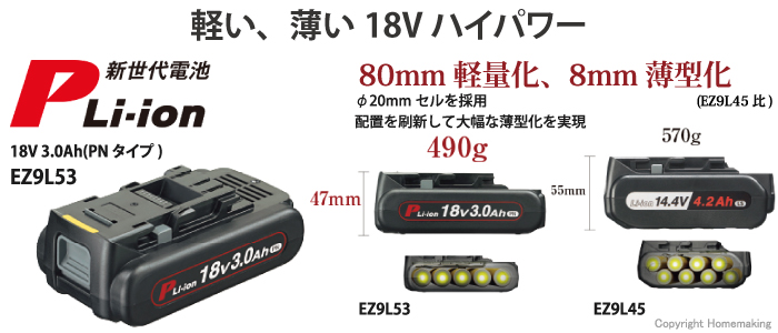 パナソニック　18V3.0Ah バッテリー