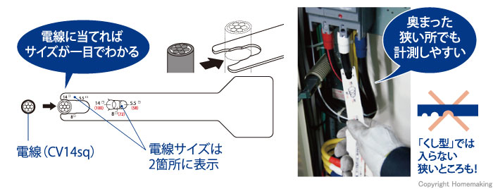 ケーブルゲージ(CV線用)