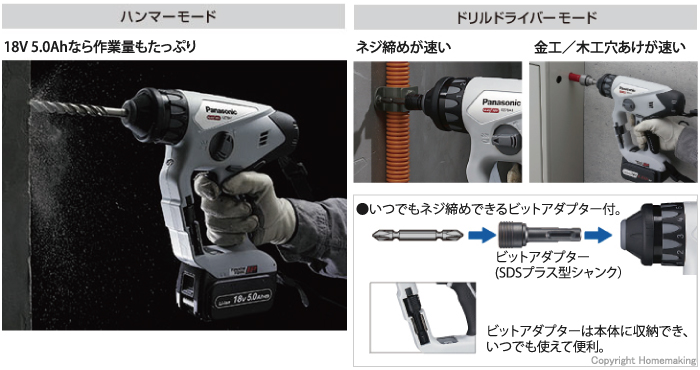 充電マルチハンマードリル