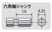 六角軸サイズ