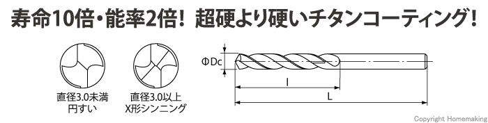 Gコーティングドリル　10本セット