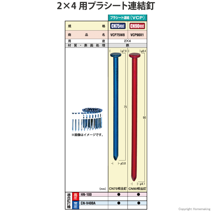 2×4用プラシート連結釘