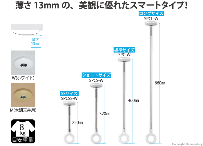 川口技研 室内用ホスクリーン スポット型 SS ホワイト(2本組): 他