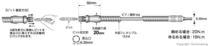 耐久型フレキシブルビット